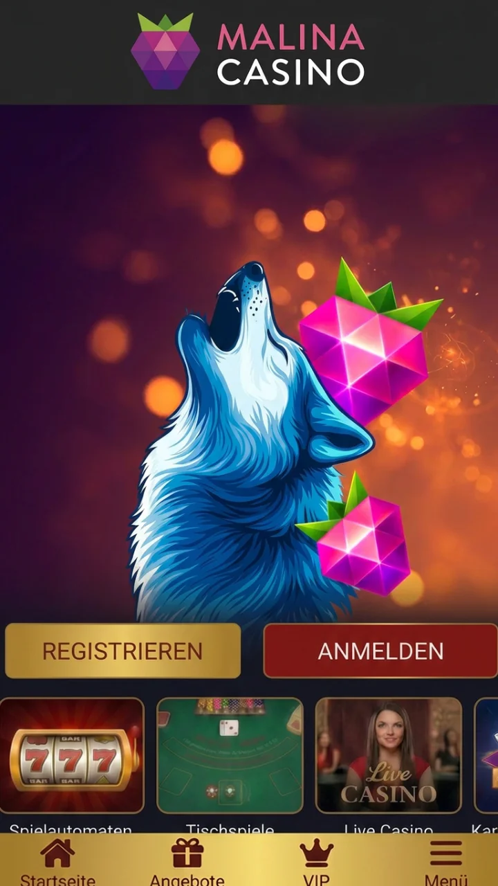 Malina Casino mobile app